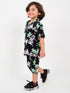 Midnight Trees Imported Linen Set (Black)