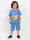 Oversized Pikachu Zoomie Cotton Short Set (ZapWave Blue)