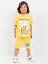 Oversized Long Live The King Cotton Short Set (Sunshine Yellow)