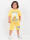 Oversized Long Live The King Cotton Short Set (Sunshine Yellow)