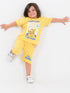 Oversized Long Live The King Cotton Short Set (Sunshine Yellow)