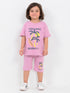 Oversized High Wave Holiday Cotton Short Set (Dusty Pink)
