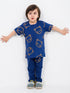 Honey Bear Cotton Trouser Set (Broncos Navy)
