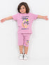 Oversized High Wave Holiday Cotton Short Set (Dusty Pink)