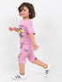 Oversized High Wave Holiday Cotton Short Set (Dusty Pink)