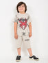 Spider Themed Cotton Short Set (Bavarian Cream)