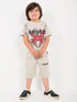 Spider Themed Cotton Short Set (Bavarian Cream)