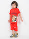 Chipmunks Trouble Maker Cotton Trouser Set (Bright Red)