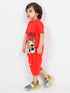 Chipmunks Trouble Maker Cotton Trouser Set (Bright Red)
