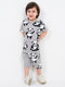 Panda Playtime Cotton Short Set (Heather Gray)