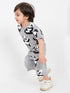 Panda Playtime Cotton Short Set (Heather Gray)