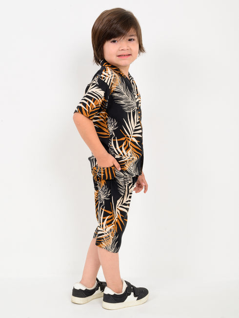 Tropical Leaf Imported Boski Linen Set