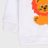 Lion Towel Printed Fleece Sweatshirt (White)