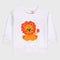 Lion Towel Printed Fleece Sweatshirt (White)