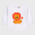 Lion Towel Printed Fleece Sweatshirt (White)