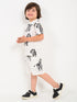 Zig Zag Zebra Cotton Short Set (Off-White)