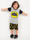 Batman Themed Cotton Short Set (Grey-Black)