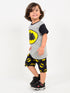 Batman Themed Cotton Short Set (Grey-Black)