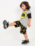 Batman Themed Cotton Short Set (Grey-Black)