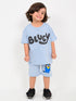 Oversized Bluey Themed Cotton Short Set (Blue)