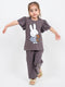 Bunny And Teddy Cotton Trouser Set (Carbon Gray)