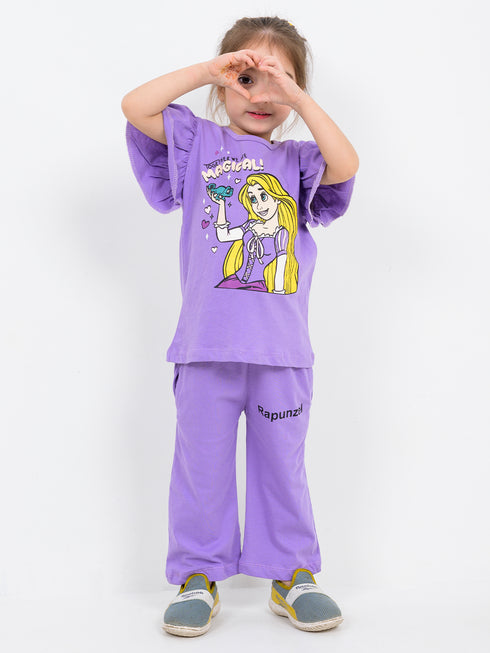 Disney Princess Cotton Trouser Set (Purple)