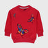 Butterfly Allover Printed Fleece Tracksuit (Red)