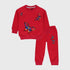 Butterfly Allover Printed Fleece Tracksuit (Red)