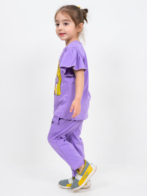Disney Princess Cotton Trouser Set (Purple)