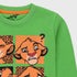 Lion Printed Fleece Sweatshirt (Green)