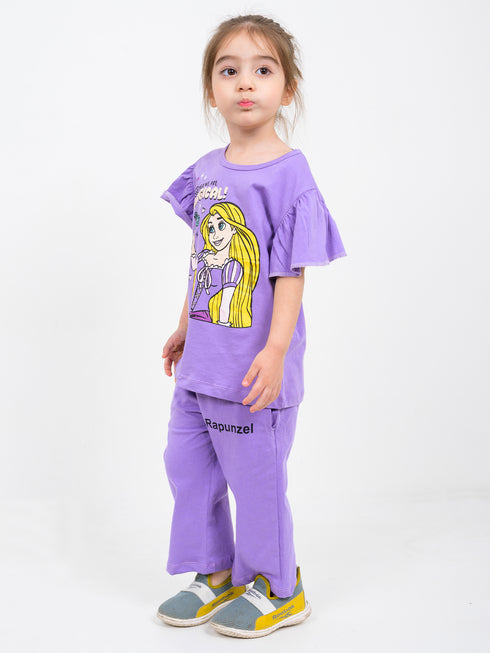 Disney Princess Cotton Trouser Set (Purple)