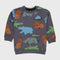 Animals Printed Terry Sweatshirt (Grey)