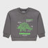 Dinosaur Printed Fleece Sweatshirt (Dark Grey)