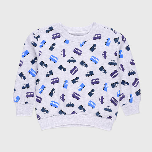 Cars Allover Fleece Sweatshirt (Grey)