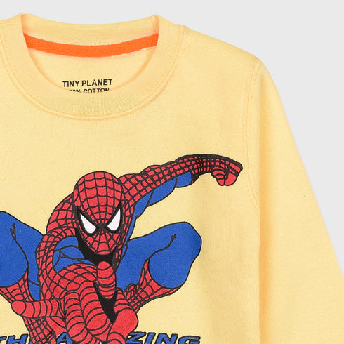Spiderman Fleece Tracksuit (Yellow/Black)