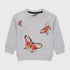 Butterfly Allover Printed Fleece Tracksuit (Light Grey)