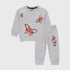 Butterfly Allover Printed Fleece Tracksuit (Light Grey)