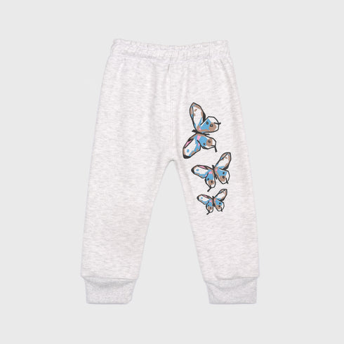 Butterflies Fleece Tracksuit (Grey)