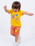 Giraffe Adventure Cotton Short Set (Golden Tangerine)