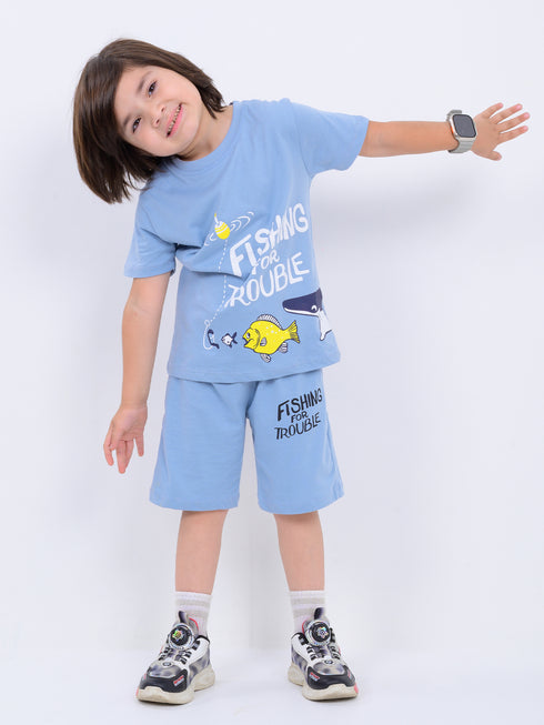 Deep Sea Explorer Cotton Short Set (Ocean Breeze)