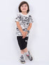 Mini Marvel Vibes Cotton Short Set (Black & White)