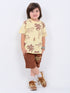Tiny Safari Vibes Cotton Short Set (Palm Beige & Roar Rust)