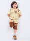 Tiny Safari Vibes Cotton Short Set (Palm Beige & Roar Rust)
