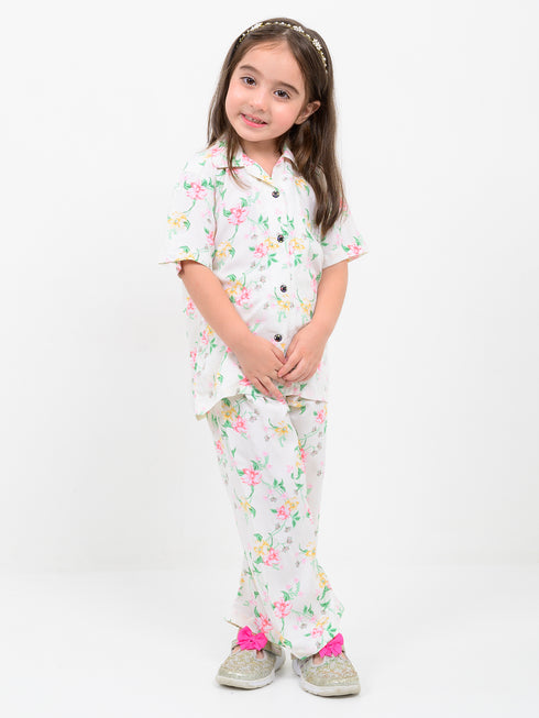 Blossom Dreams Imported Linen Set (Off-White)