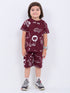 Jungle Buddies Cotton Short Set (Maroon)