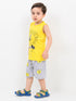 Little King Sando Short Short Set (Yellow & Grey)