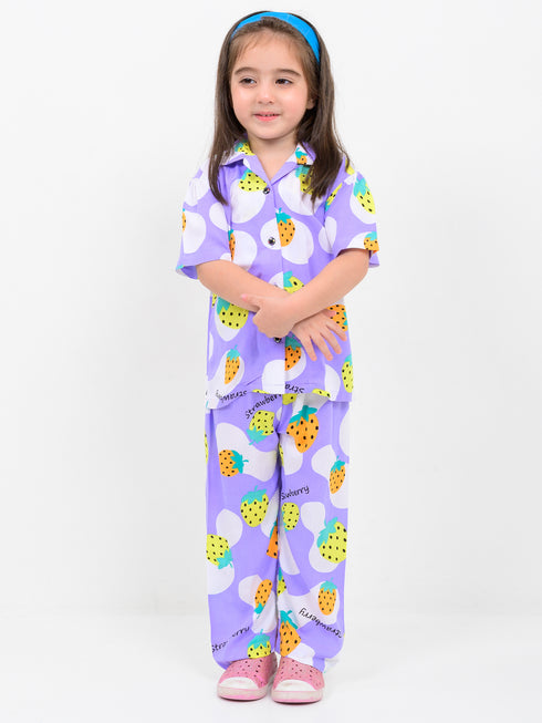 Tutti Frutti Dreams Imported Linen Set (Purple)
