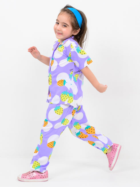 Tutti Frutti Dreams Imported Linen Set (Purple)
