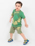 Leafy Loom Themed Cotton Short Set (Green)