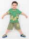 Leafy Loom Themed Cotton Short Set (Green)